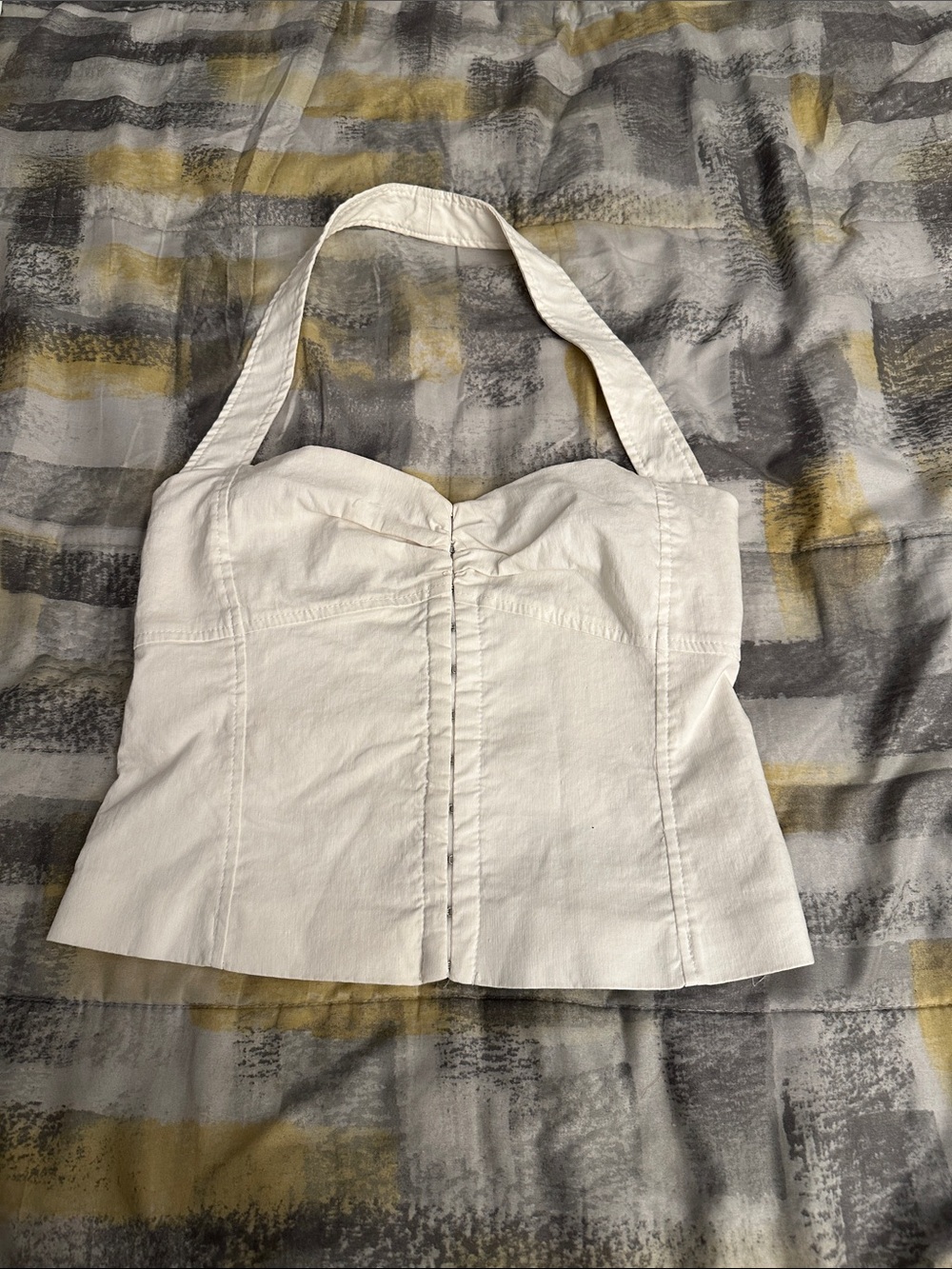 White Halter Bustier Top - Women's Summer Camisole